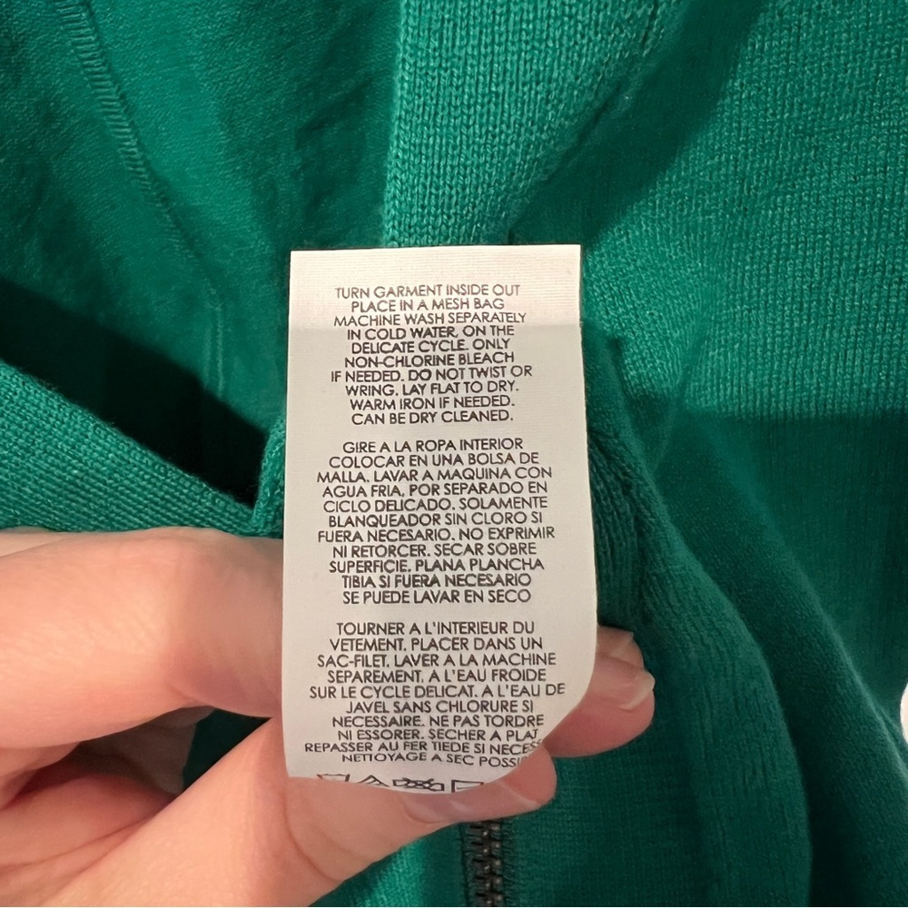 Cabi Banner Sweater Half Sleeve Double Zipper VNeck Knit Cardigan - Picture 10 of 13